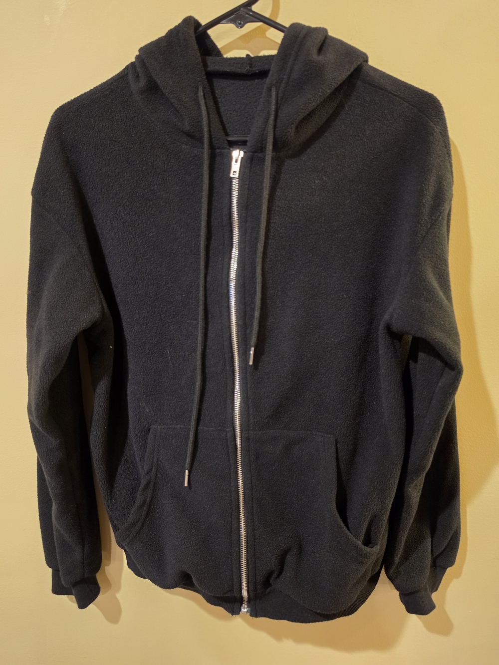 Shein Black Full-Zip Hoodie